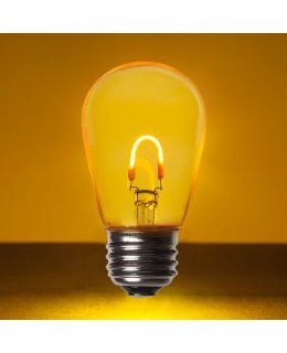 CL75736 E26 Base S14 Gold Glass LED Filament Bulbs PACK OF 5